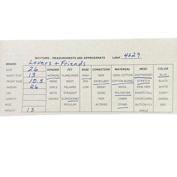 Lovers + Friends Davey In Mira Loma Distressed Hi-Rise Skinny Jeans Stretch 26 - Picture 11 of 11